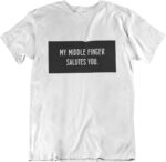 Maglietta con il dito medio - F