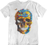 T-shirt Skull Papillons - H