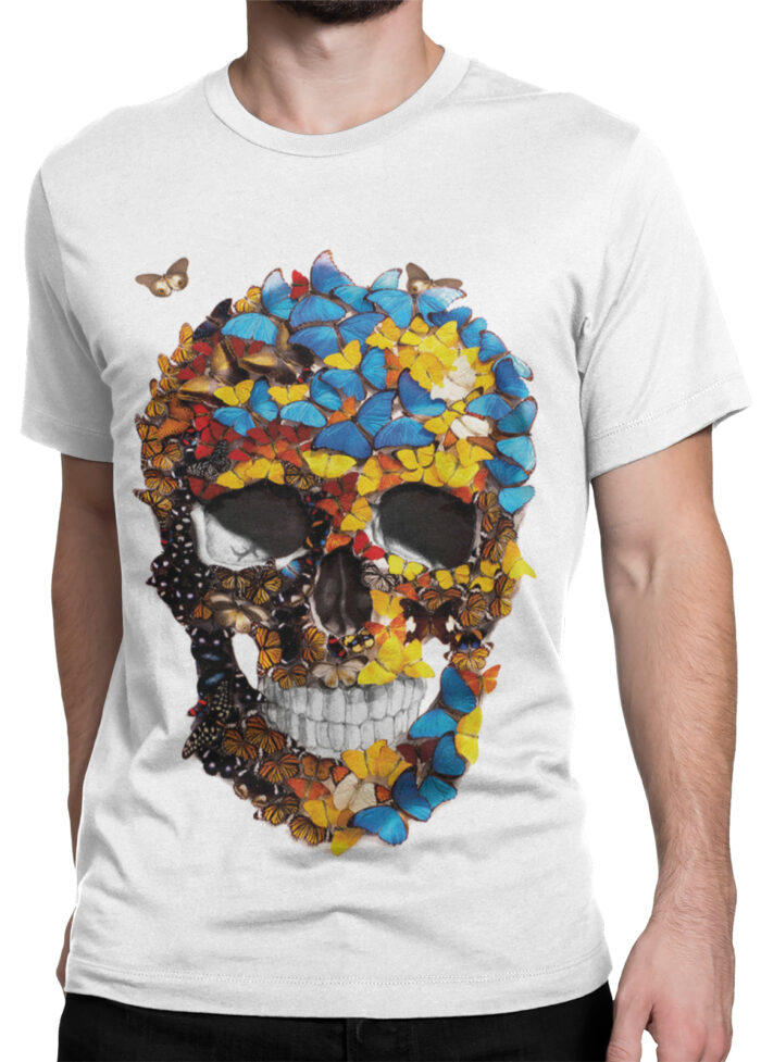 T-shirt Skull Papillons - H - Image 2