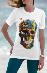 T-shirt Skull Papillons - F - immagine 2