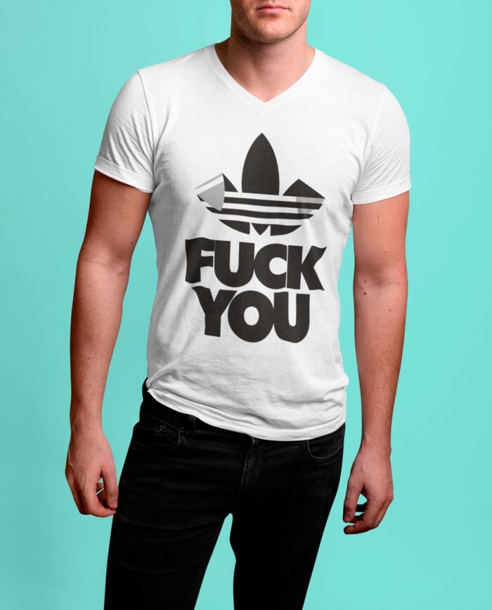 T-shirt Adida fuck you - V - H - immagine 2