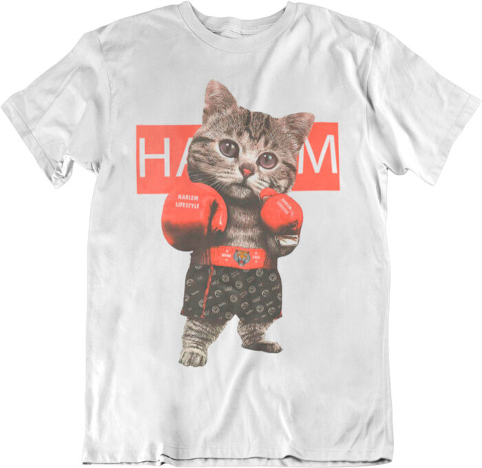 cat-boxer-blanc T-shirt Cat Boxer - F - immagine 1