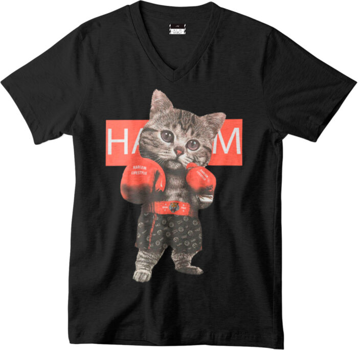 T-shirt Cat Boxer - V - H - immagine 3