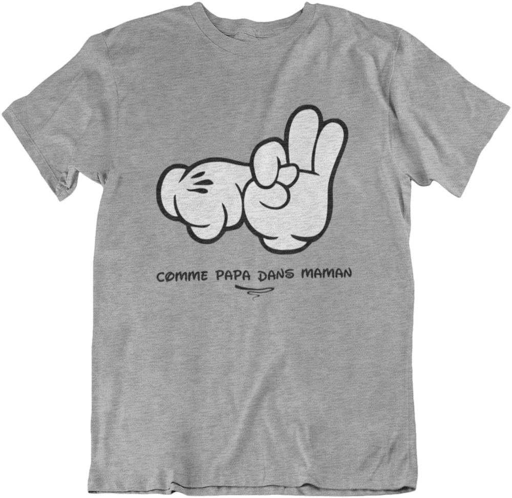 comme-papa-dans-maman-gris T-shirt Comme papa dans maman - H – Image 1