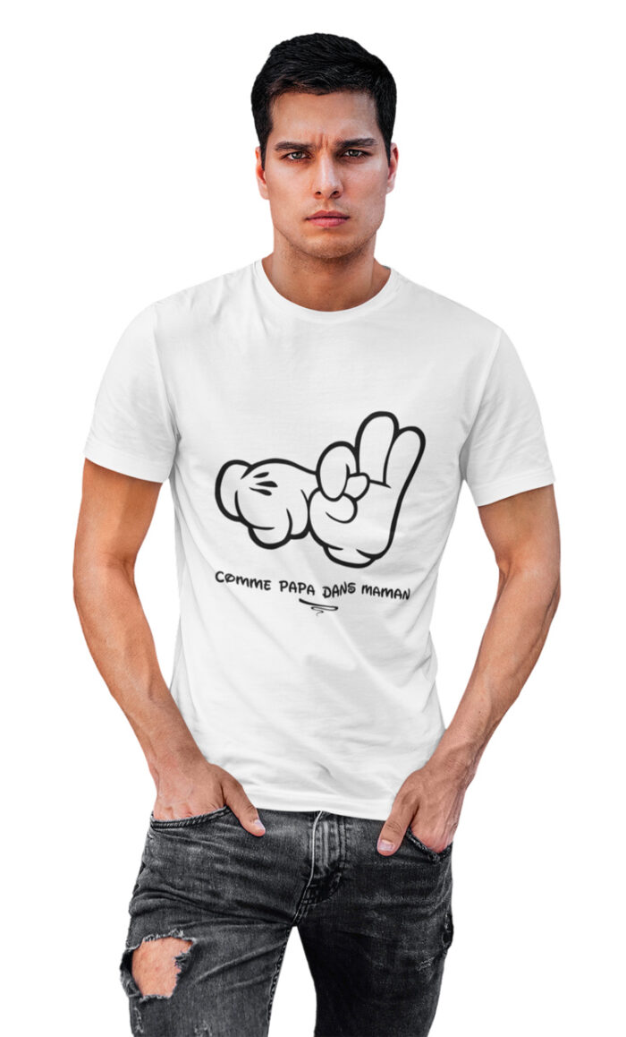 T-shirt Comme papa dans maman - H – Image 4