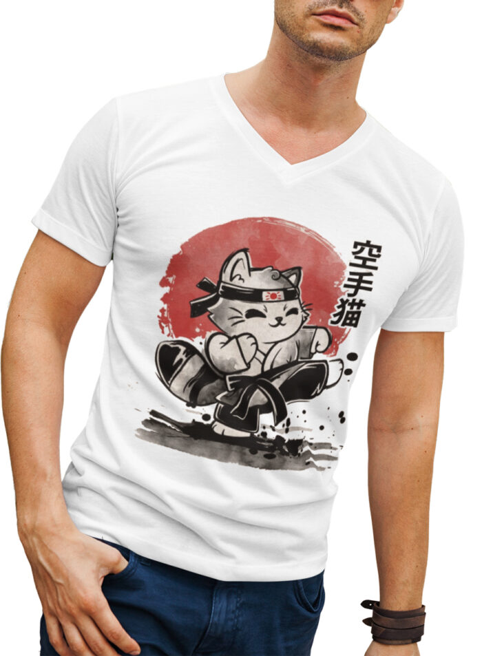 T-shirt Karaté Chat - V - H - immagine 3
