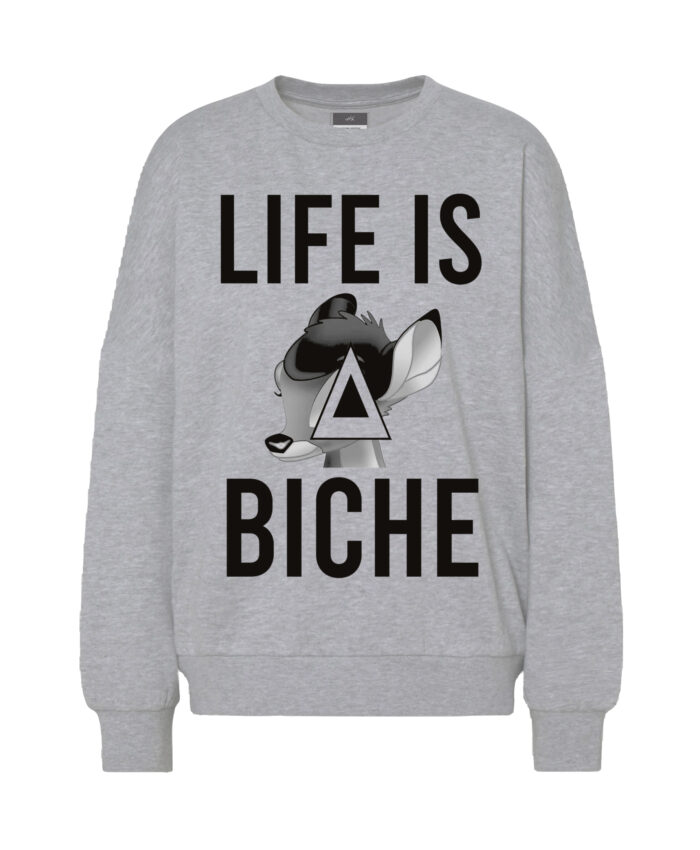 life-is-a-biche-sweat-grau Sweat Life is a Biche - H – Bild 2