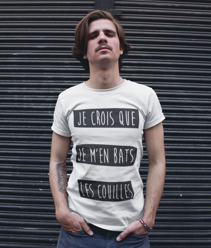 T-shirt je m'en bas les couilles
