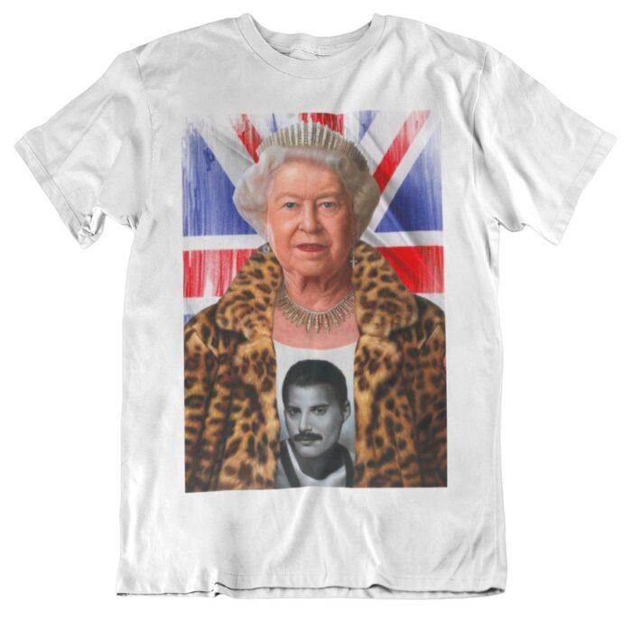 queen-elisabeth-camiseta-redonda-te-blanca-hombre T-shirt Queen Elisabeth - F - Imagen 1