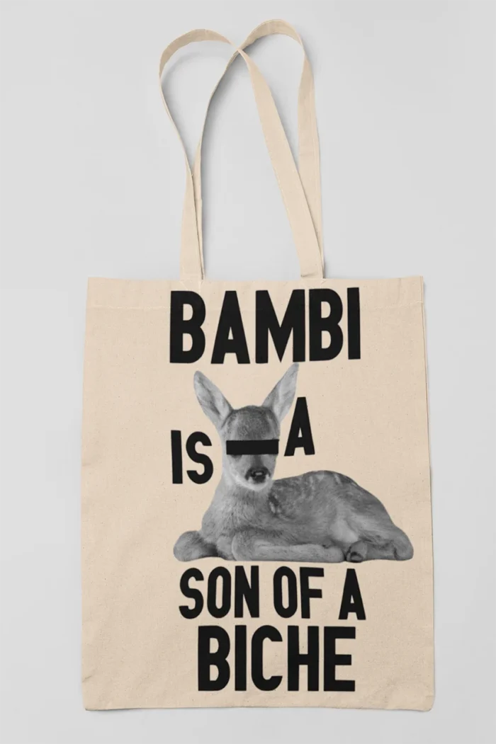 bambi è un figlio di una biche borsa della spesa Sac Bambi is a son of a biche - immagine 1