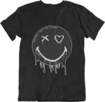 Maglietta Smiley nera - F