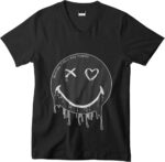 T-shirt Smiley Black - V - H