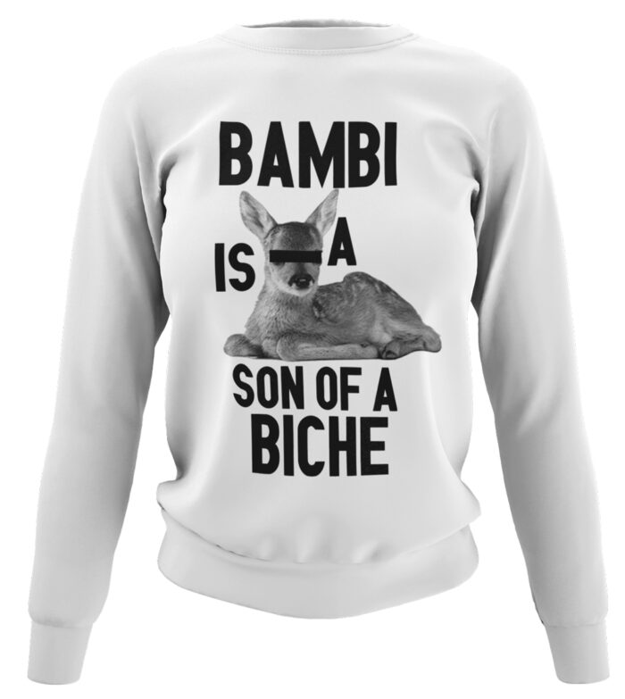 felpa-bambi-donna-bianco Sweat Bambi - F - immagine 1