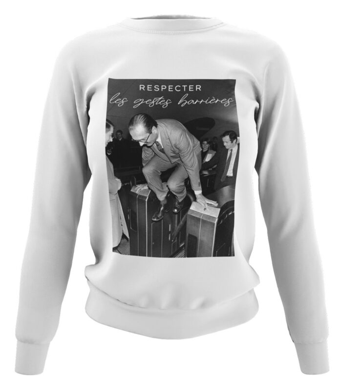 sweat-chirac-blanc--femme sweat jacques chirac