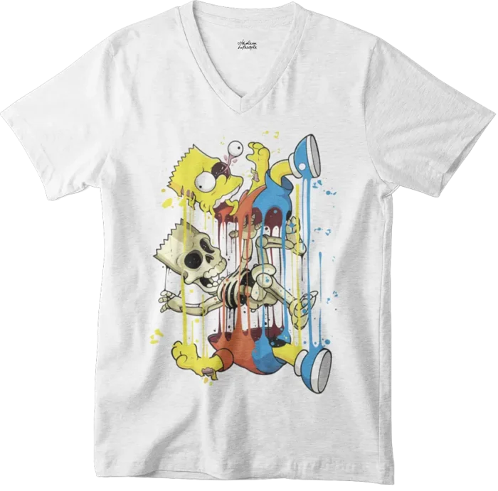 T-shirt Bart Simpson Falling - V - H – Image 2