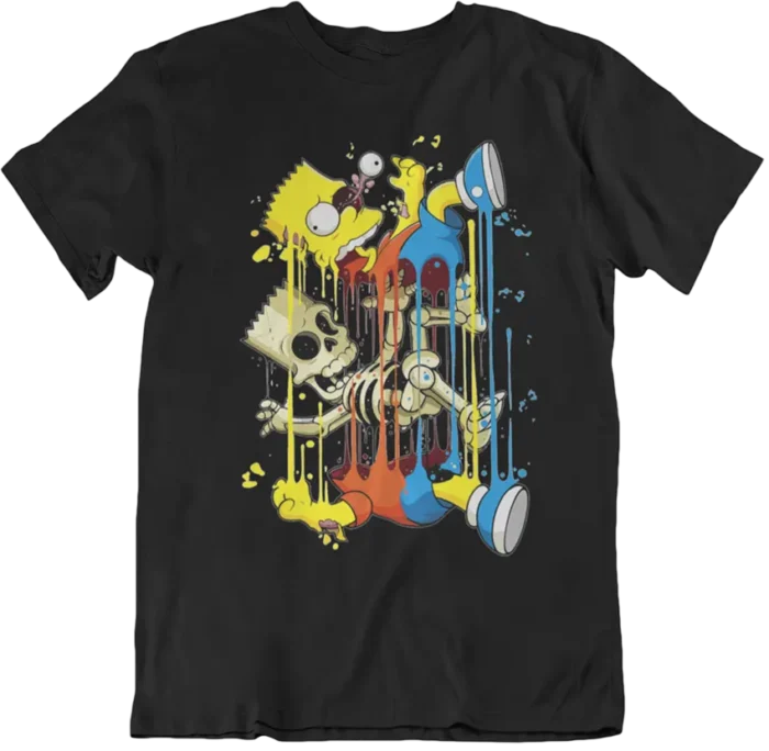 t-shirt bart falling noir T-shirt Bart Simpson Falling - F – Image 1