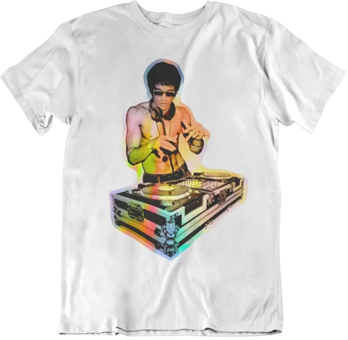 t-shirt dj bruce lee blanc T-shirt DJ Bruce Lee - F - immagine 1