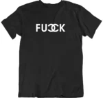 T-shirt Fucck noir col rond