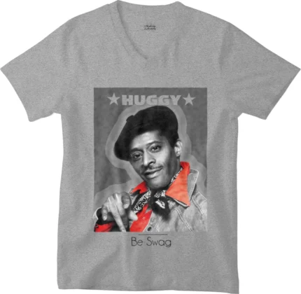 T-shirt Huggy gris col V