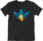 T-shirt Marge Simpson noir col rond