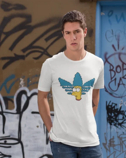 T-shirt Marge Simpson porté homme