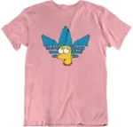 T-shirt Marge Simpson rose col rond