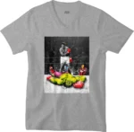 T-shirt Mohamed Ali X Hulk gris col V