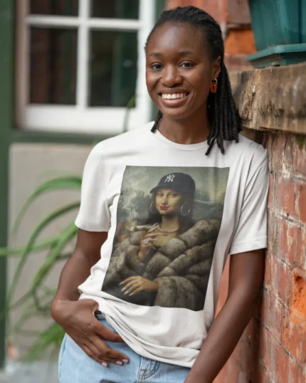 T-shirt Mona Lisa NY porté femme