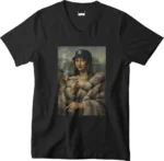 T-shirt Mona Lisa NY noir col V