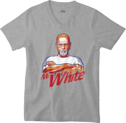T-shirt Mr Walter White gris col V