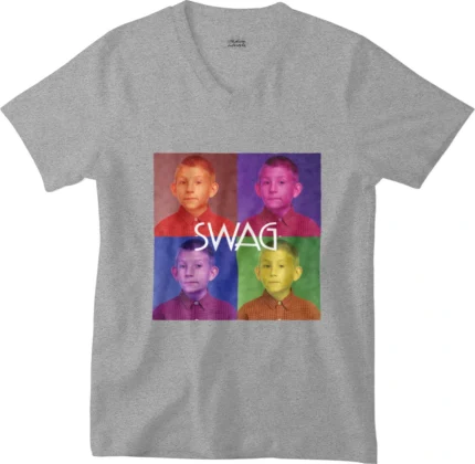 T-shirt Swag Dewey gris col V