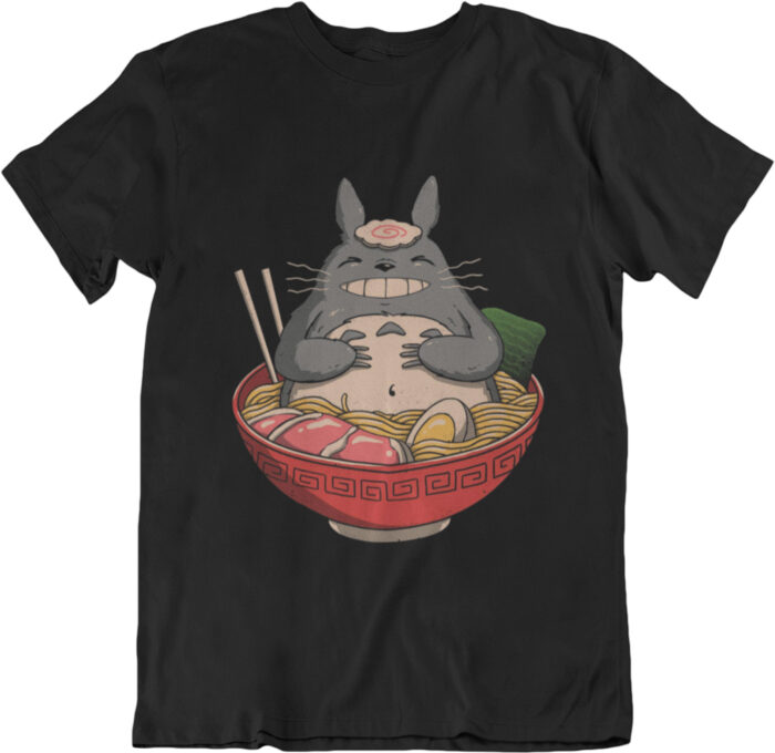 totoro-ramen-noir T-shirt Totoro Ramen - F – Image 1