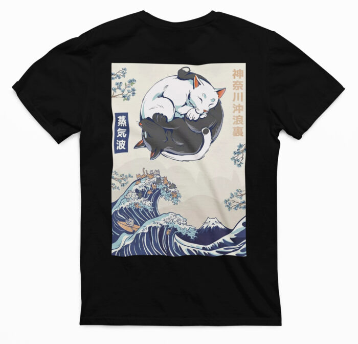 yin-yang-cat-noir-2 T-shirt Yin Yang Cat F - R - Image 1